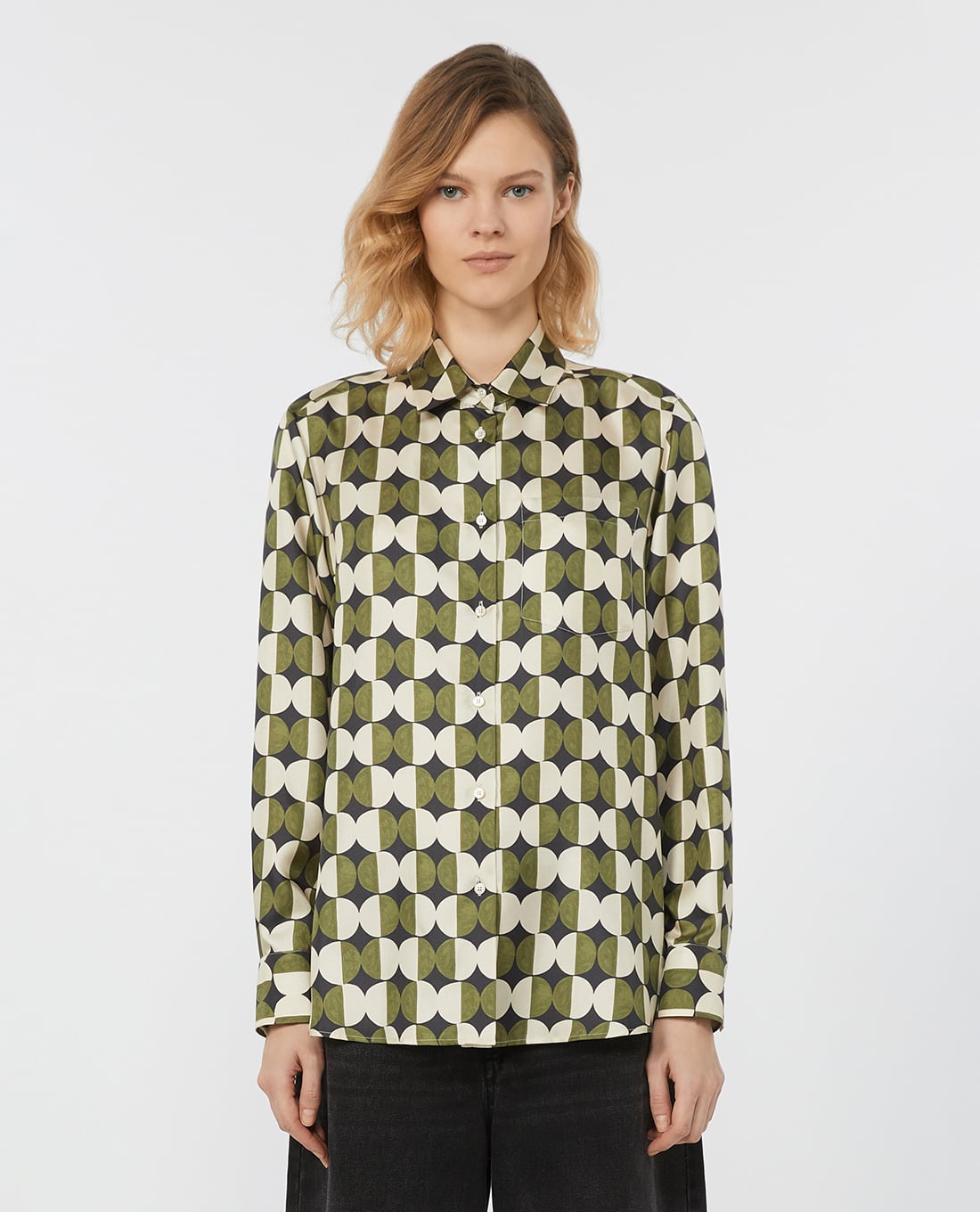 WEEKEND MAX MARA - Áo sơ mi nữ cổ bẻ tay dài Rive