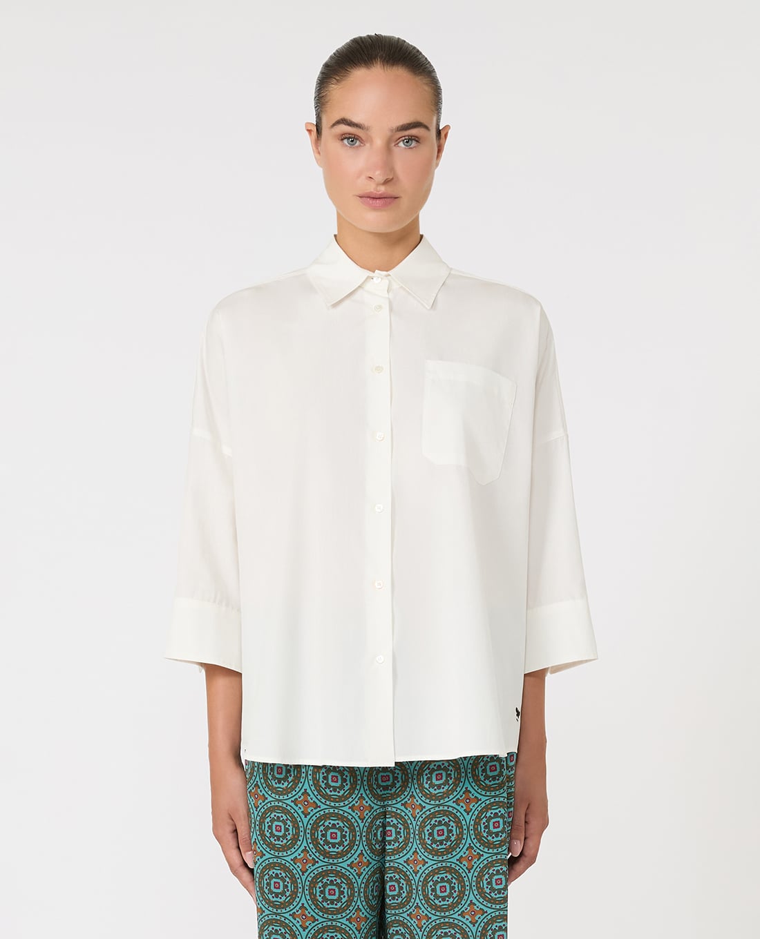 WEEKEND MAX MARA - Áo sơ mi nữ cổ bẻ tay dài Zavorra