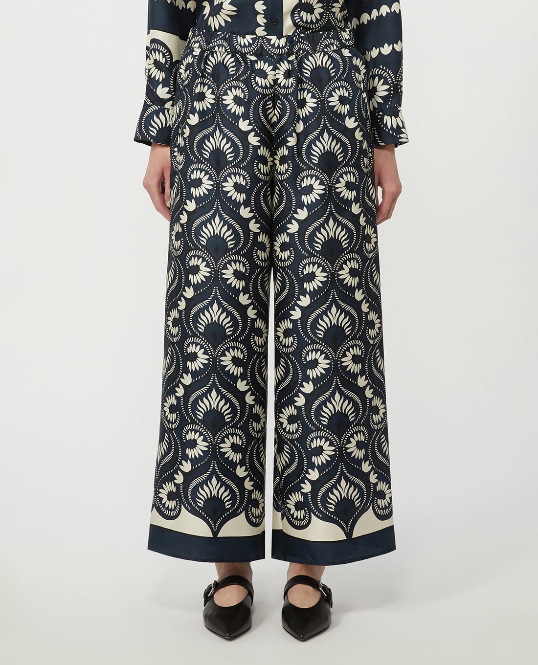 WEEKEND MAX MARA - Quần nữ ống rộng in họa tiết Wkdottico