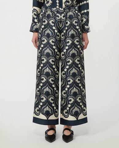  WEEKEND MAX MARA - Quần nữ ống rộng in họa tiết Wkdottico 