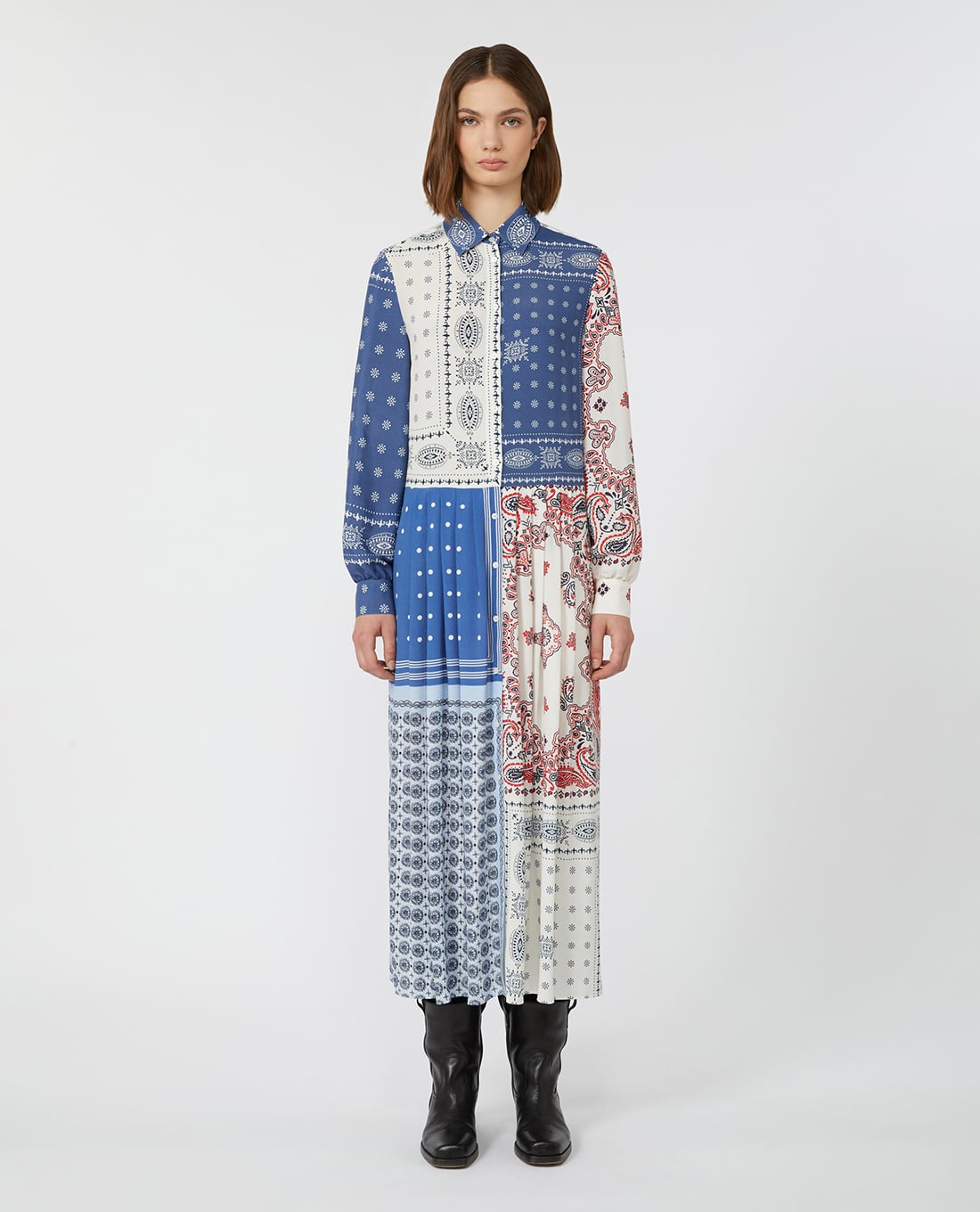 WEEKEND MAX MARA - Đầm sơ mi midi cổ bẻ tay dài Zuai