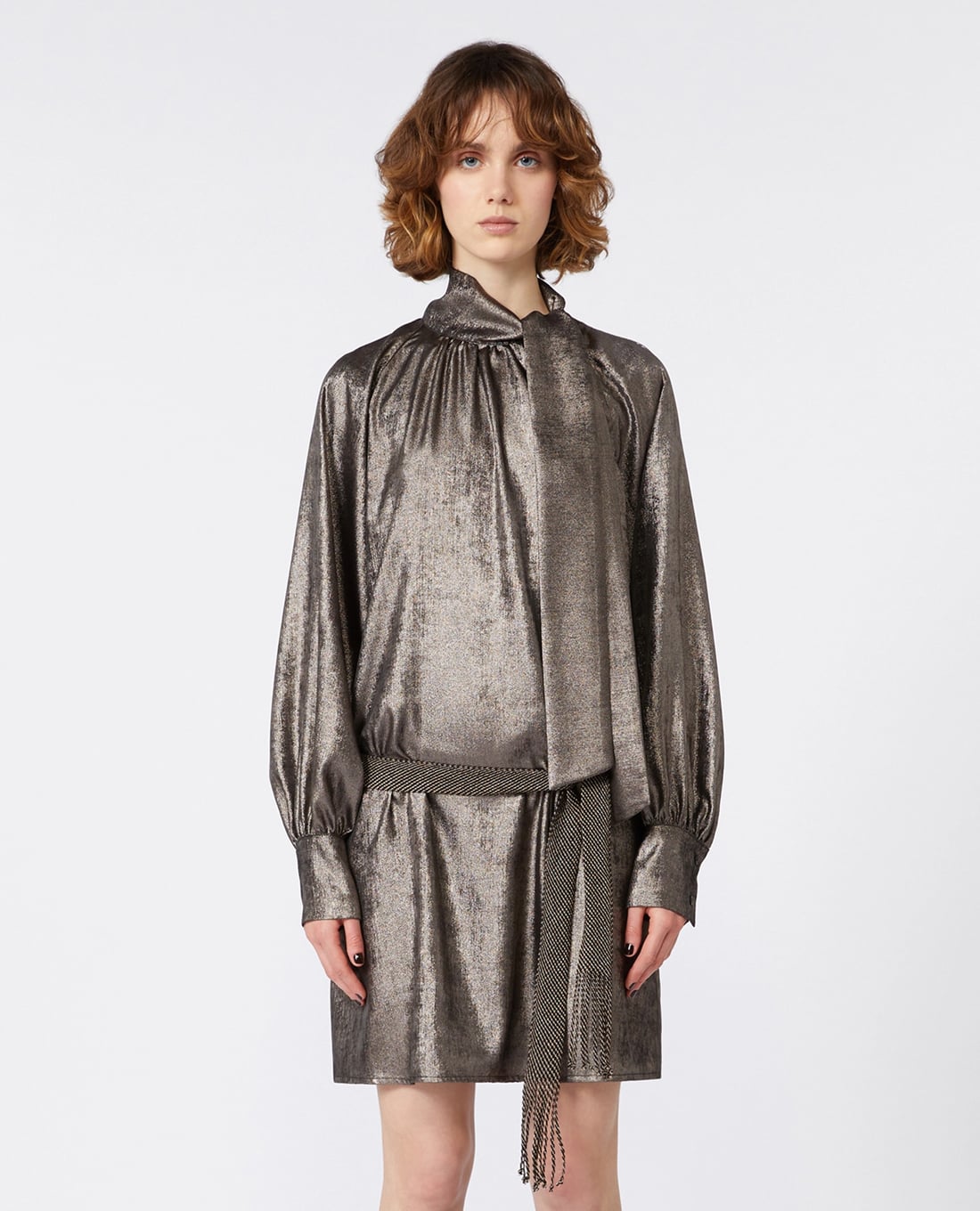 WEEKEND MAX MARA - Đầm mini ánh kim tay dài Bunny