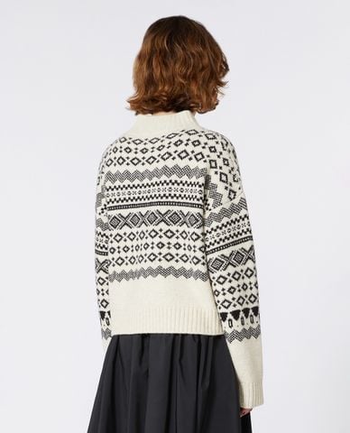  WEEKEND MAX MARA - Áo sweater nữ cổ bẻ tay dài Brioso 