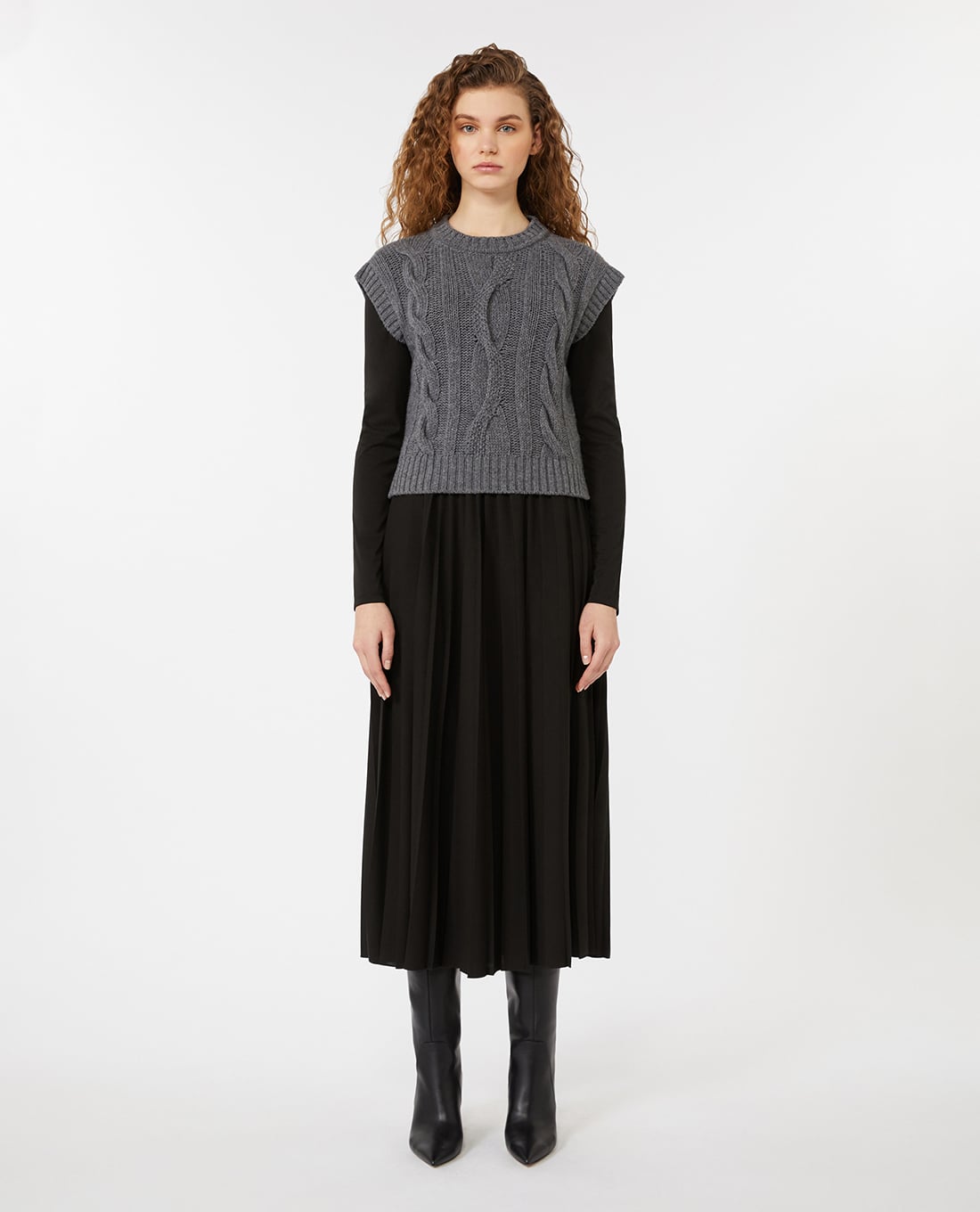 WEEKEND MAX MARA - Đầm dệt kim midi tay dài Ebro