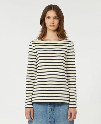  WEEKEND MAX MARA - Áo thun nữ cổ thuyền tay dài kẻ sọc Wkderasmo 