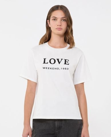  WEEKEND MAX MARA - Áo thun nữ cổ tròn tay ngắn Wkdagile 