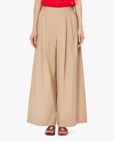  GIGI - Quần nữ ống rộng xếp li cạp cao 