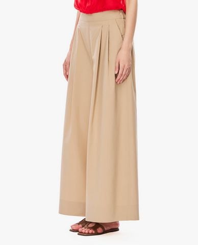  GIGI - Quần nữ ống rộng xếp li cạp cao 