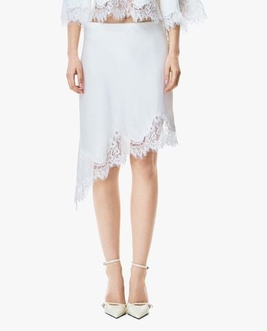  GIGI - Chân váy midi bất đối xứng phối ren 