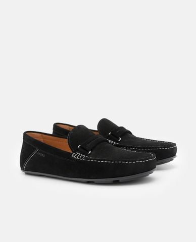  PEDRO - Giày lười nam mũi tròn Suede Penny 