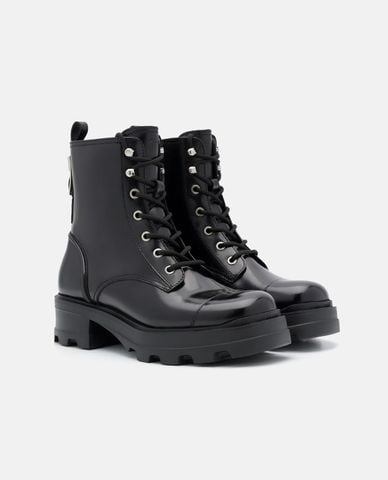  PEDRO - Giày boots nữ cổ cao mũi tròn Icon Leather 