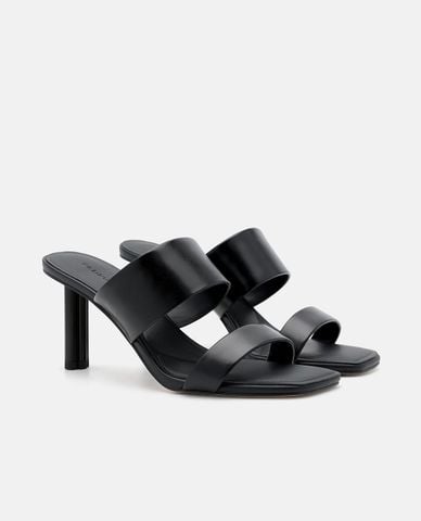 PEDRO - Giày mules cao gót nữ Icon Leather 