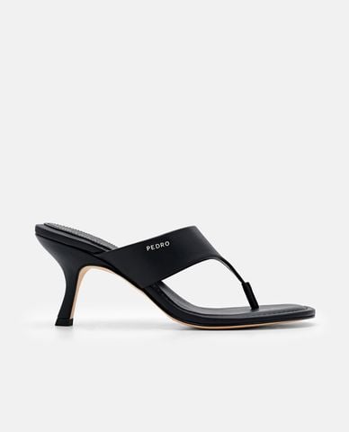  PEDRO - Giày mules cao gót nữ mũi tròn 