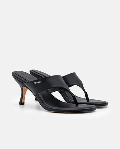  PEDRO - Giày mules cao gót nữ mũi tròn 
