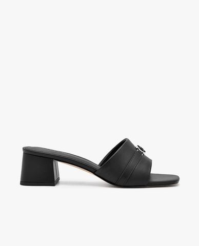  PEDRO - Giày mules cao gót nữ mũi vuông Icon Leather 