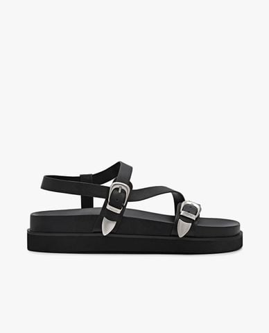  PEDRO - Giày sandals nữ đế thấp Ankle Strap 