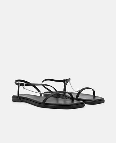  PEDRO - Giày sandals nữ đế bệt mũi vuông Marland 