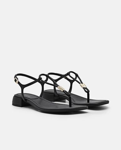  PEDRO - Giày sandals nữ đế thấp mũi vuông 