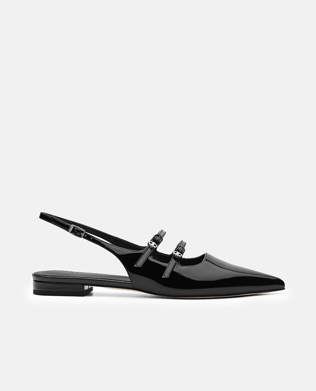 PEDRO - Giày sandals nữ đế thấp mũi nhọn Icon Patent