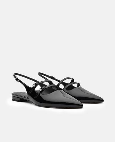  PEDRO - Giày sandals nữ đế thấp mũi nhọn Icon Patent 