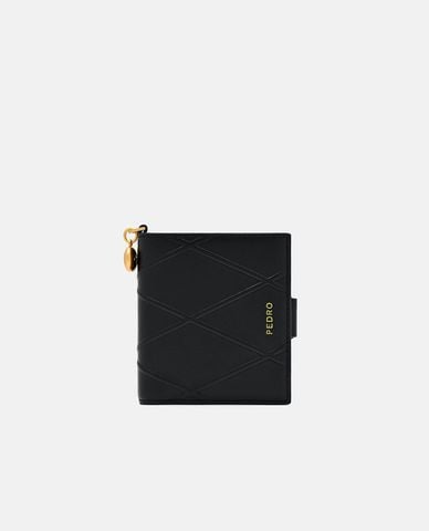  PEDRO - Ví nữ dáng ngắn gập đôi Quilted Leather 
