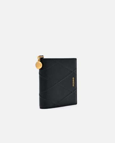  PEDRO - Ví nữ dáng ngắn gập đôi Quilted Leather 