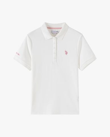  USPA - Áo polo nữ cổ bẻ tay ngắn thêu logo 