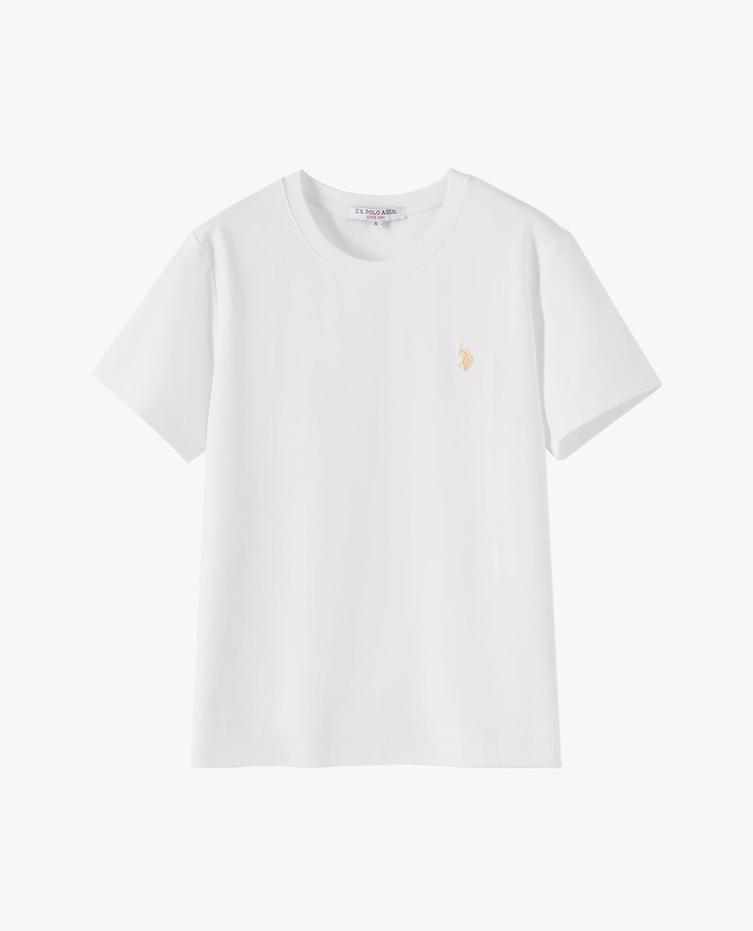 USPA - Áo thun nữ cổ tròn tay ngắn thêu logo