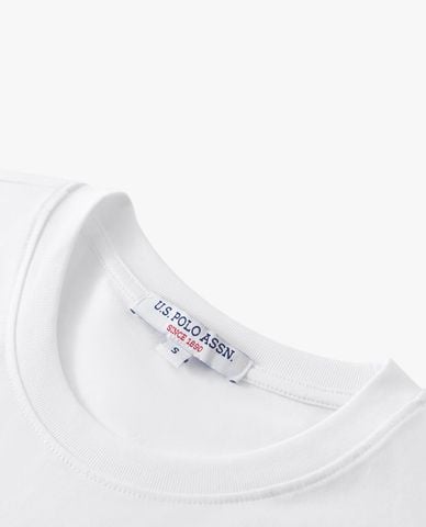  USPA - Áo thun nữ cổ tròn tay ngắn thêu logo 