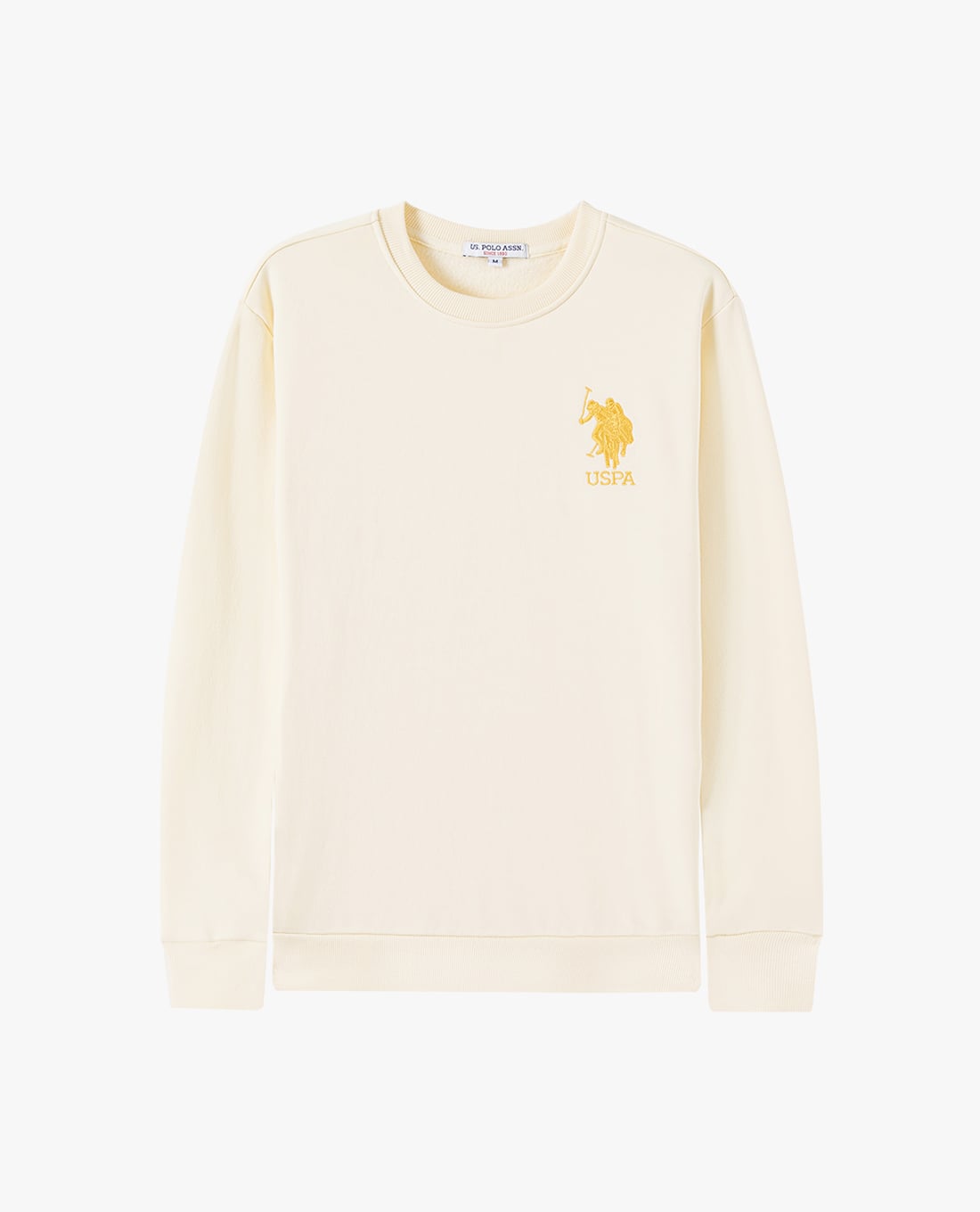 USPA - Áo sweatshirt nam cổ tròn tay dài thêu logo