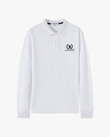 USPA - Áo polo nam cổ bẻ tay dài thêu logo 