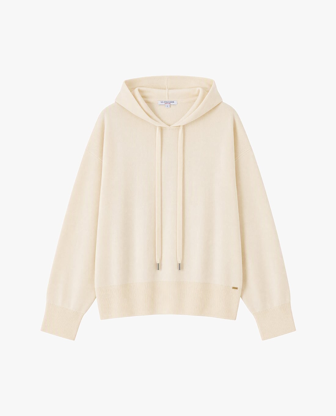 USPA - Áo hoodie nữ tay dài đính logo kim loại