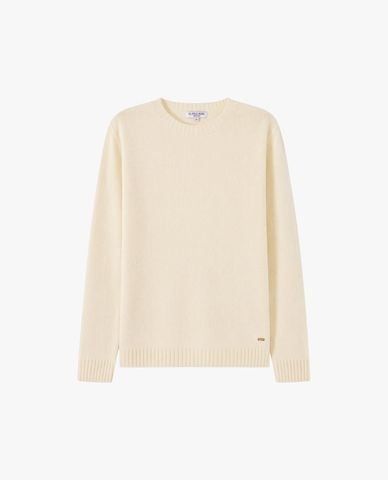  USPA - Áo dệt kim nữ cổ tròn tay dài đính logo 