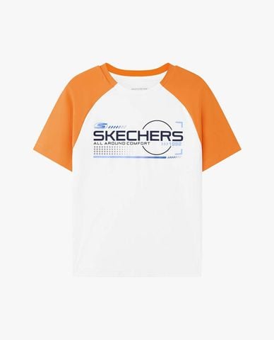  SKECHERS - Áo thun bé trai cổ tròn tay ngắn Runners Club 