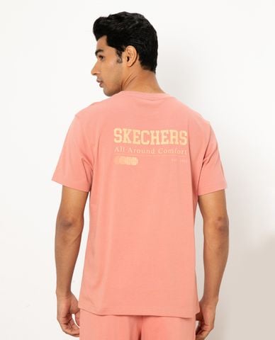  SKECHERS - Áo thun nam cổ tròn tay ngắn Basketball Culture 