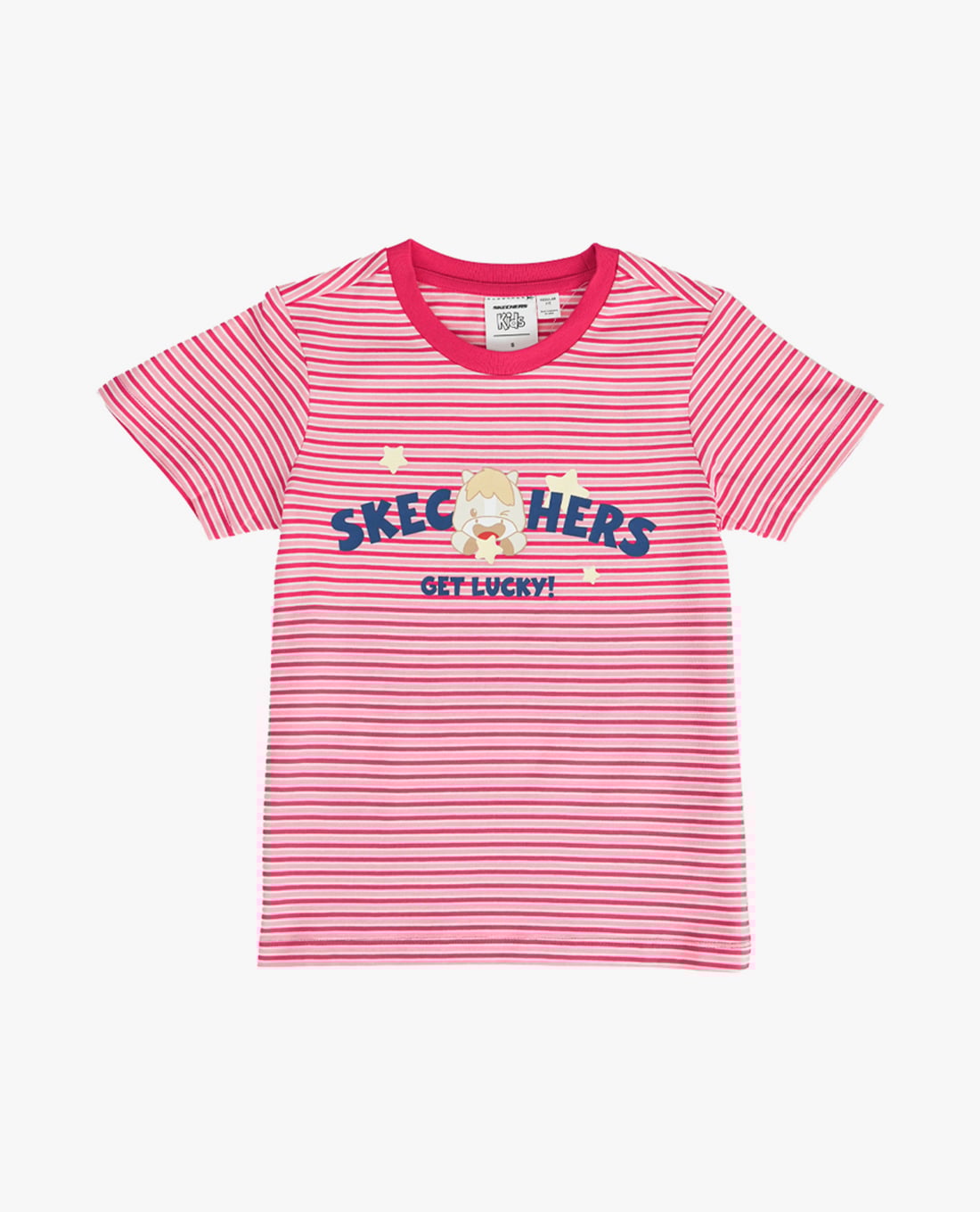 SKECHERS - Áo thun bé gái cổ tròn tay ngắn CNY