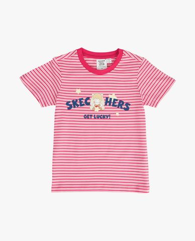  SKECHERS - Áo thun bé gái cổ tròn tay ngắn CNY 