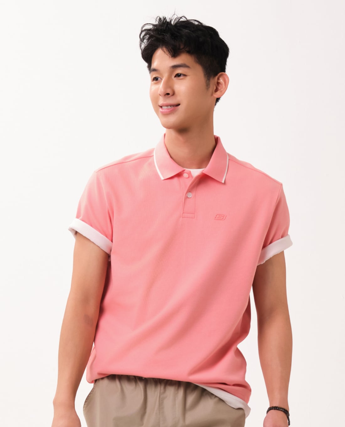 SKECHERS - Áo polo nam cổ bẻ tay ngắn CNY