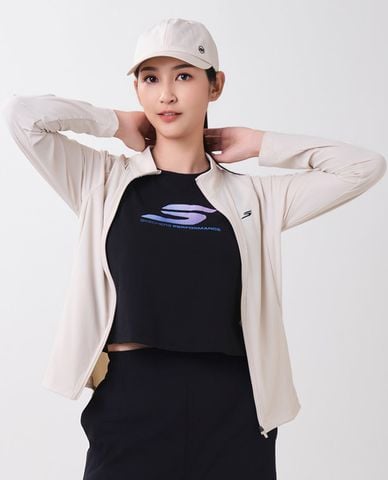  SKECHERS - Áo khoác thể thao nữ cổ trụ tay dài Performance 
