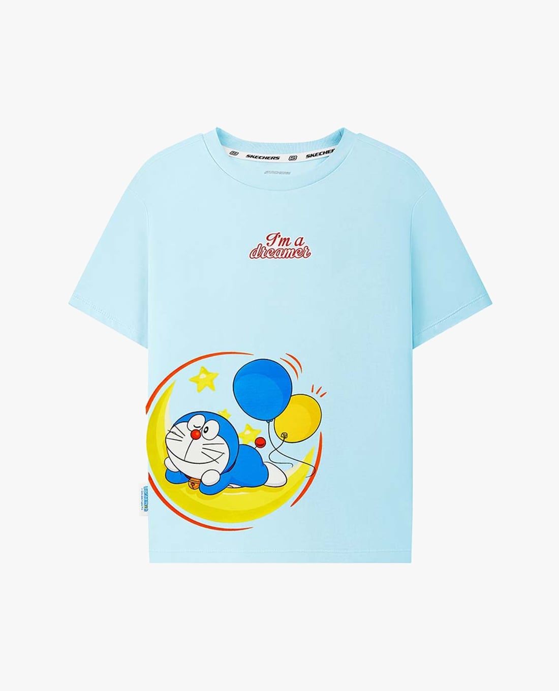 SKECHERS - Áo thun bé trai cổ tròn tay ngắn Doraemon