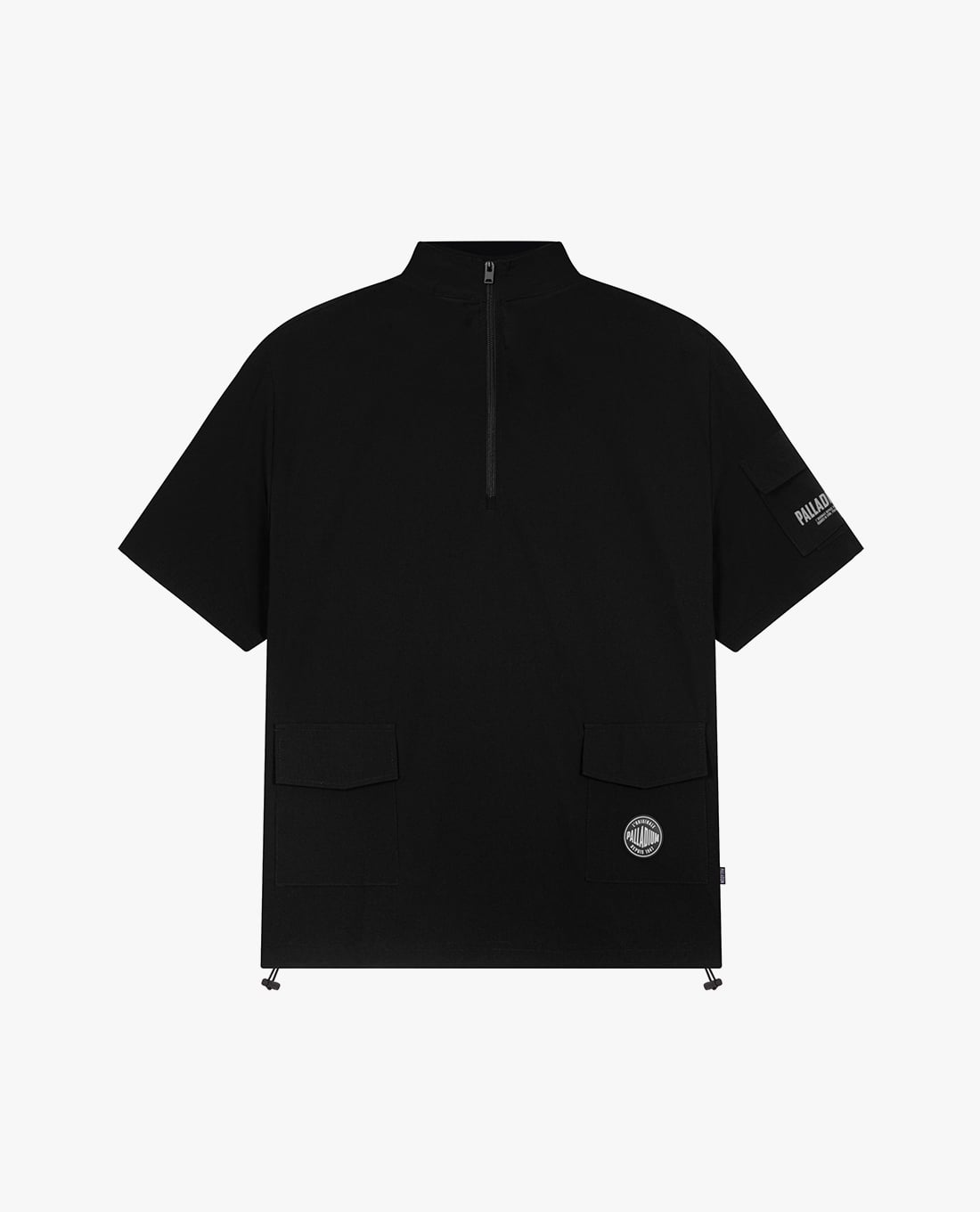 PALLADIUM - Áo thun unisex cổ cao tay ngắn phối túi