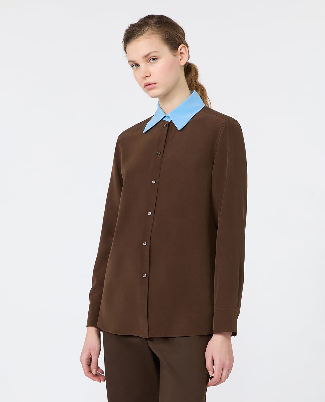 WEEKEND MAX MARA - Áo sơ mi nữ tay dài phối màu Wkseccelso