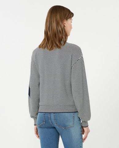  WEEKEND MAX MARA - Áo khoác cardigan nữ tay dài kẻ sọc Wkdabano 