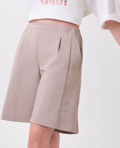  SKECHERS - Quần short nữ ống rộng lưng thun 