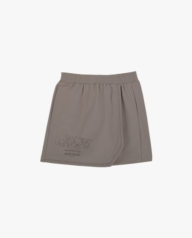  SKECHERS - Quần short nữ giả váy lưng thun Sanrio 