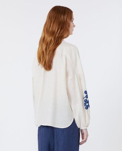  WEEKEND MAX MARA - Áo sơ mi nữ cổ tàu tay dài Wkdestro 