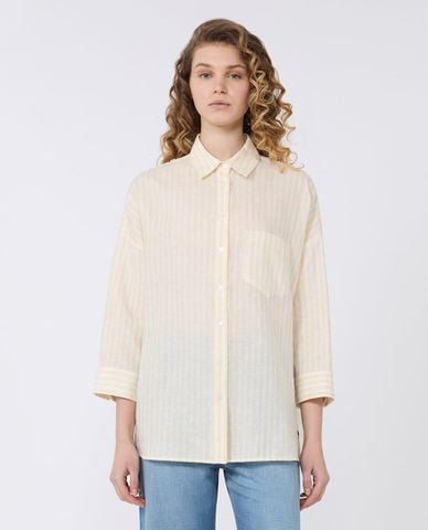  WEEKEND MAX MARA - Áo sơ mi nữ cổ bẻ tay dài kẻ sọc Wkdpanetto 