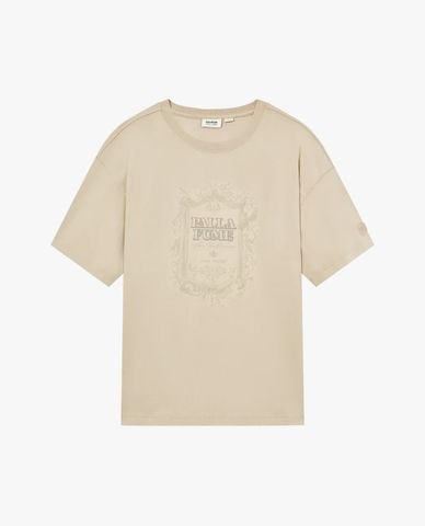  PALLADIUM - Áo thun nam cổ tròn tay ngắn in họa tiết 