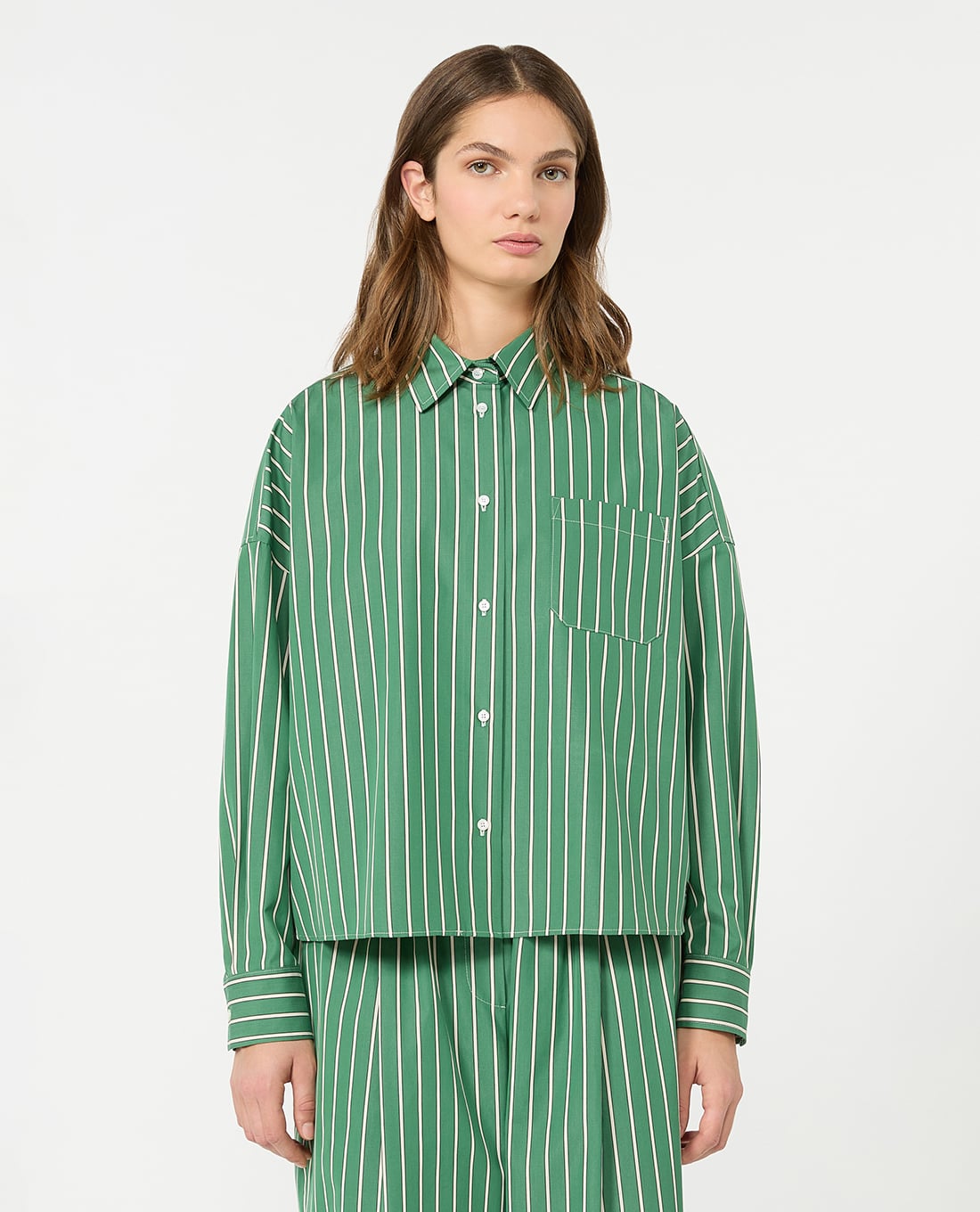 WEEKEND MAX MARA - Áo sơ mi nữ tay dài kẻ sọc Wkdonore