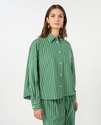  WEEKEND MAX MARA - Áo sơ mi nữ tay dài kẻ sọc Wkdonore 